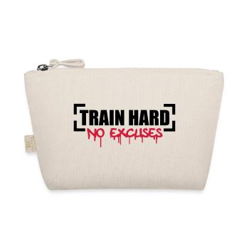 Train Hard No Excuses - Bio-Täschchen - Natur - Vorne