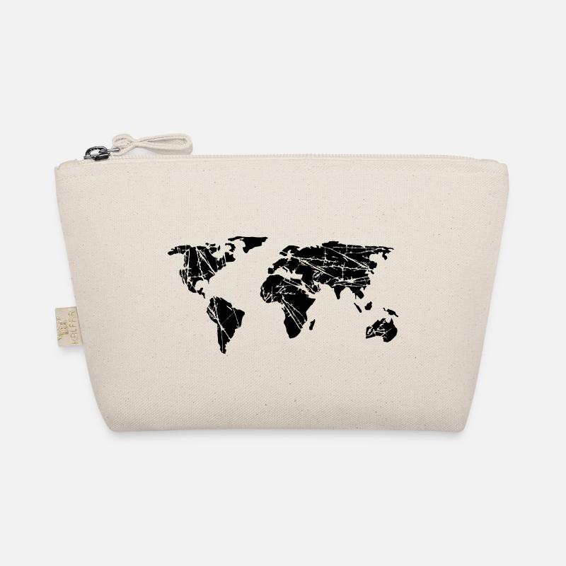 scratch earth globe map cracks planet climate change Organic Pouch
