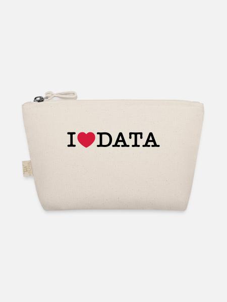 Daten I Love - Bio-Täschchen - Natur - Vorne