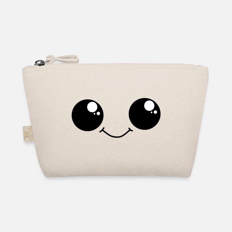 Cute Smiley with big eyes - Bio-Täschchen - Natur