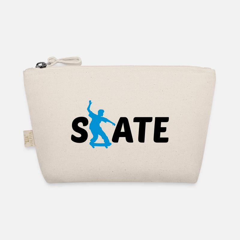 logo skate text skateboard stunt trick ride spas Organic Pouch