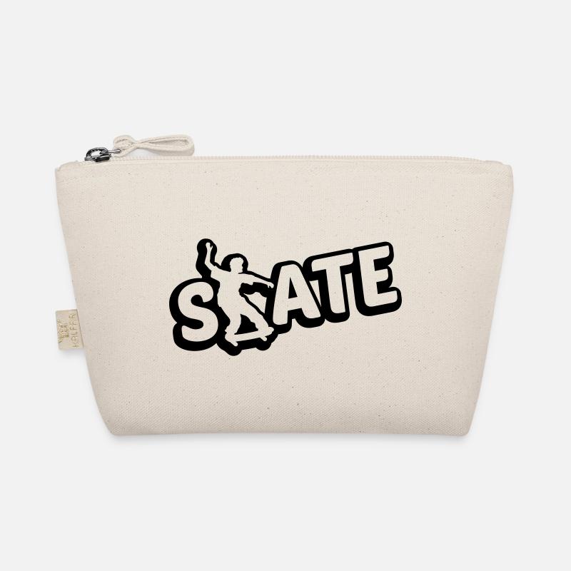 cool skate text logo skateboard stunt trick ride Organic Pouch