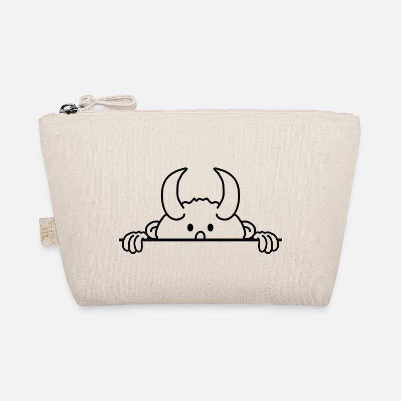Little sweet cute Devil boy child hidden wall Organic Pouch