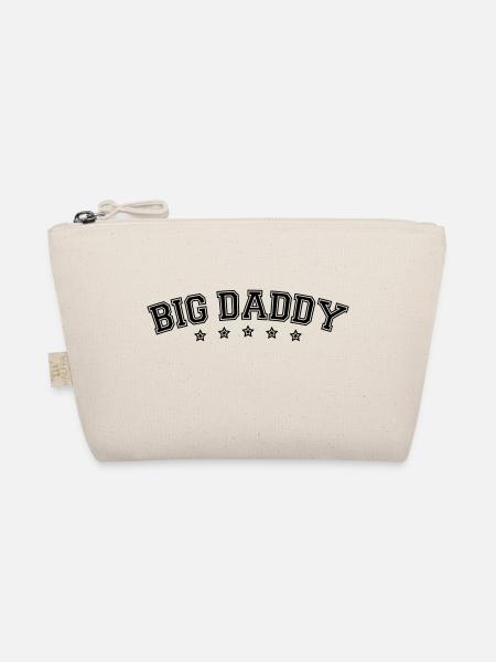 Father's day logo Big Daddy hero dad Vater - Organic Pouch - nature - Front