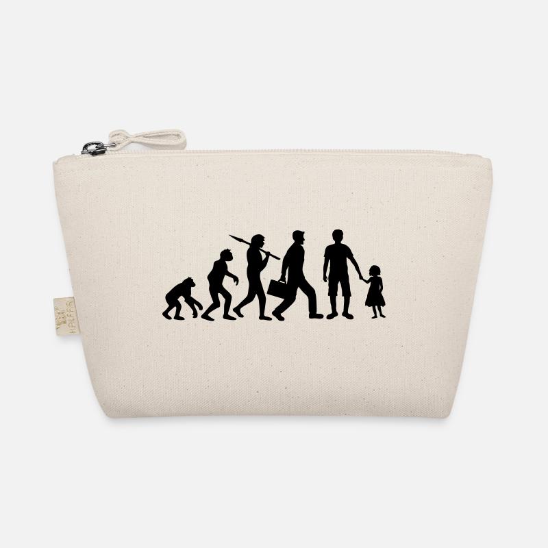 evolution dad father and daughter father's day child dad Organic Pouch
