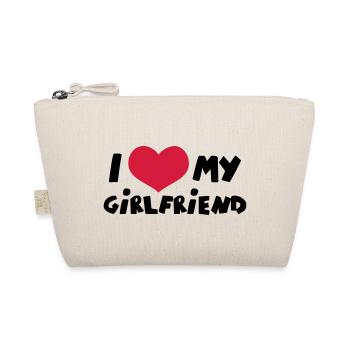 I Love my Girlfriend Comic Toon - Bio-Täschchen - Natur - Vorne