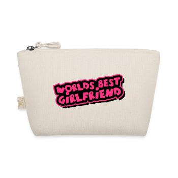 Worlds best Girlfriend Comic Cartoon - Organic Pouch - nature - Front