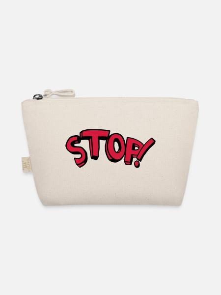Stop standing remain comic saying - Organic Pouch - nature - Front