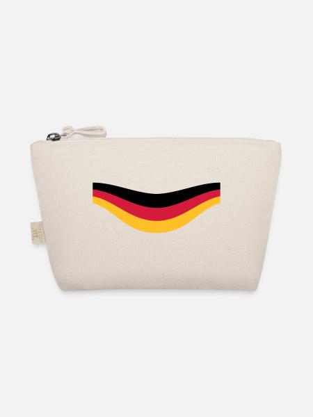 deutschland flagge sport team crew germany farben - Bio-Täschchen - Natur - Vorne