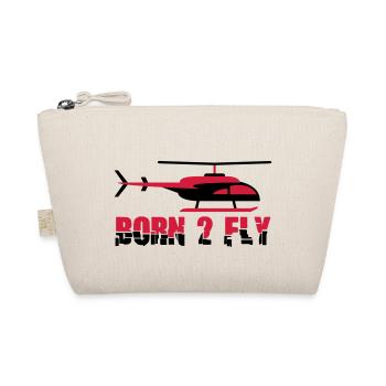 Born to Fly Cool Heli Design - Bio-Täschchen - Natur - Vorne