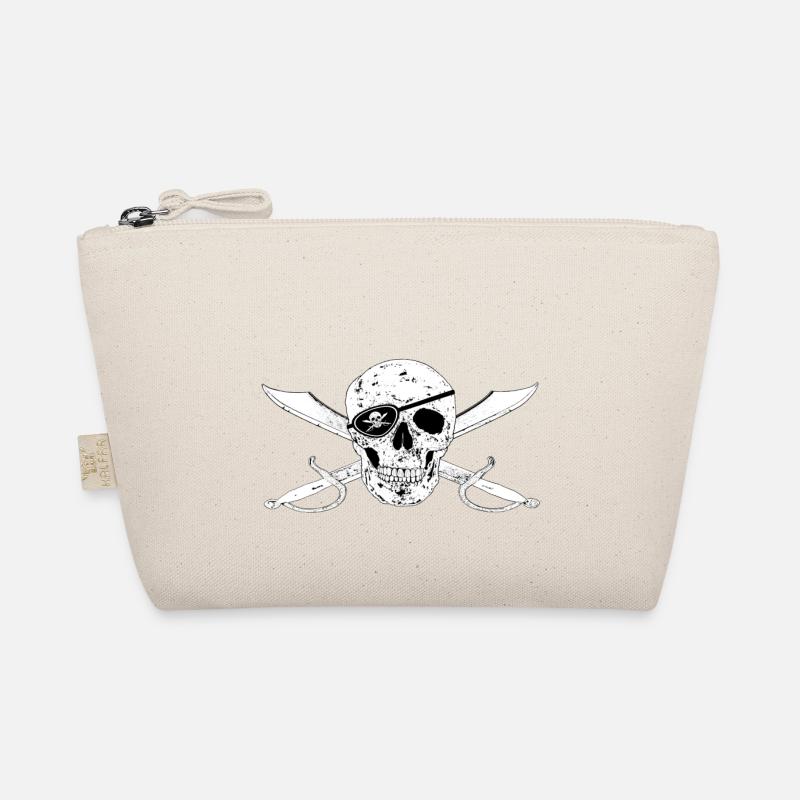 Pirate flag Jolly Roger m eye patch Organic Pouch