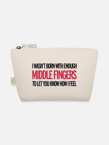 Middle Fingers - Organic Pouch - nature - Front