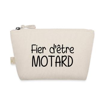 Motard / Moto / Biker / Moto-cross / Motarde - Organic Pouch - nature - Front