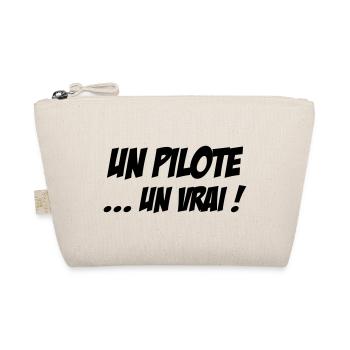 Rennfahrer / Pilot / Auto / Luftfahrt / Luft - Bio-Täschchen - Natur - Vorne