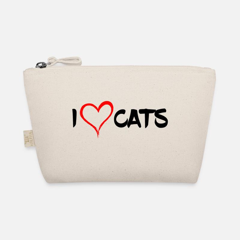I love cats - Bio-Täschchen - Natur