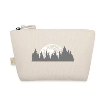 full moon moon night sunset baeume forest needle whale - Organic Pouch - nature - Front