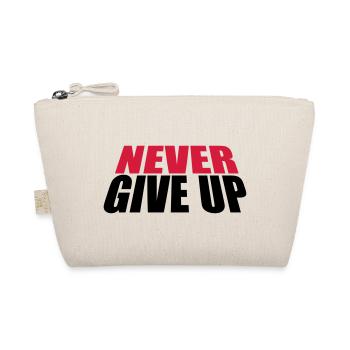 durchhalten design logo never give up niemals aufg - Bio-Täschchen - Natur - Vorne