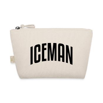 iceman stylish arched text logo - Organic Pouch - nature - Front