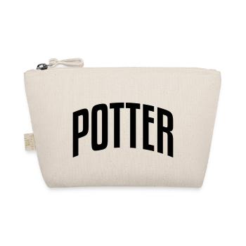 potter stylish arched text logo copy - Organic Pouch - nature - Front