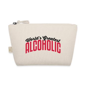 worlds greatest alcoholic 2col copy - Organic Pouch - nature - Front