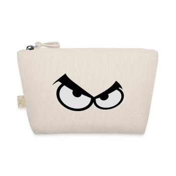 eyes smiley not content anger - Organic Pouch - nature - Front