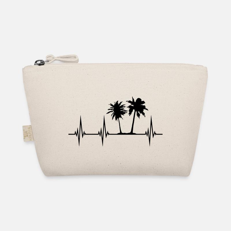 heart beat pulse frequency 2 palms party summer log Organic Pouch