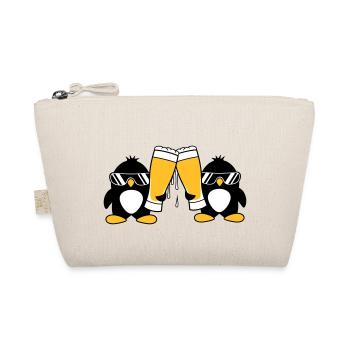 pinguin anstossen team freunde sonnenbrille party - Bio-Täschchen - Natur - Vorne