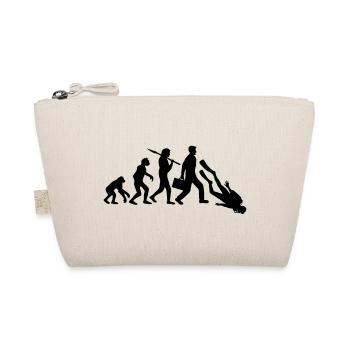 evolution taucher sport spass entwicklung lustig v - Bio-Täschchen - Natur - Vorne