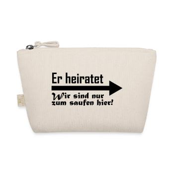 er heiratet - Bio-Täschchen - Natur - Vorne