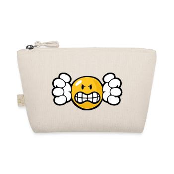 Smiley Anger Unforgiving - Bio-Täschchen - Natur - Vorne