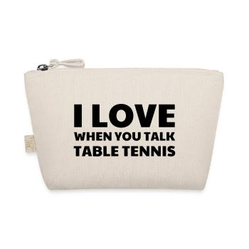 Table Tennis - Ping Pong - Sport - Racket - Ball - Bio-Täschchen - Natur - Vorne