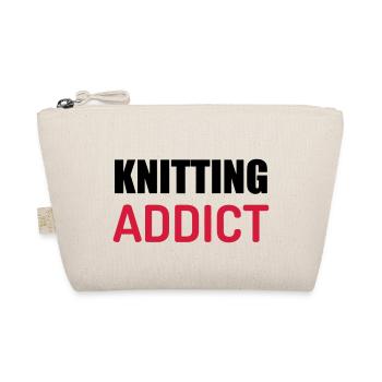 Knitting - Knit - Knitter - Stricken - Tricot - Organic Pouch - nature - Front