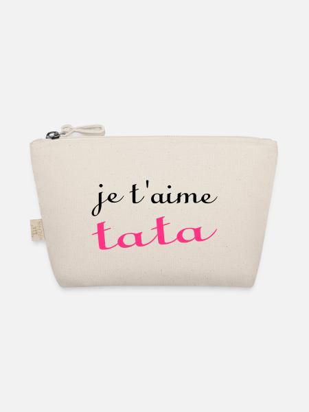 Je t'aime tata - Bio-Täschchen - Natur