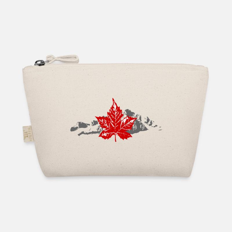 Canada - Maple Leaf & Mountain - Bio-Täschchen - Natur