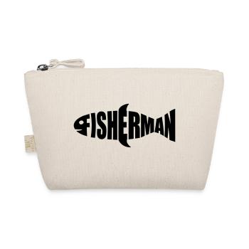 fisherman logo fisherman sea boat angler sport - Organic Pouch - nature - Front