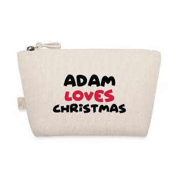 adam loves christmas xmas name - Organic Pouch - nature - Front