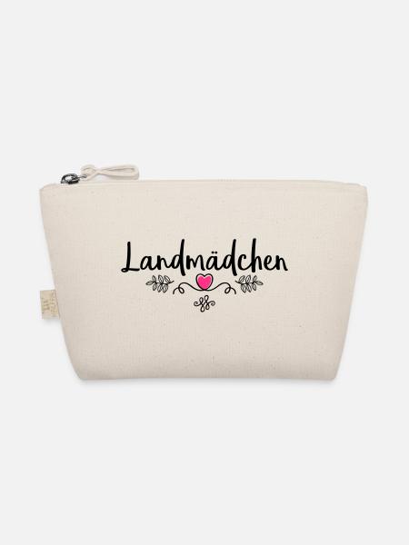 landmaedchen herz - Bio-Täschchen - Natur - Vorne