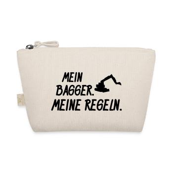 mein bagger meine regeln - Bio-Täschchen - Natur - Vorne