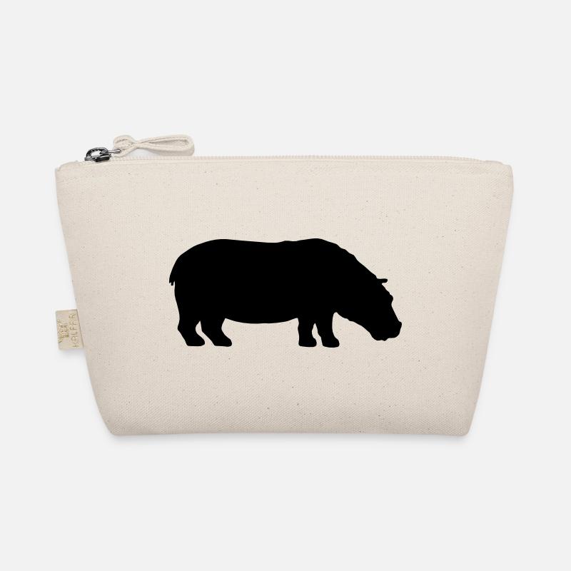 Hippopotamus silhouette design Organic Pouch