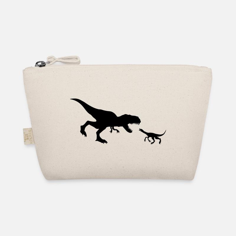 kampf raptor silhouette schwarz umriss t-rex fleis Bio-Täschchen