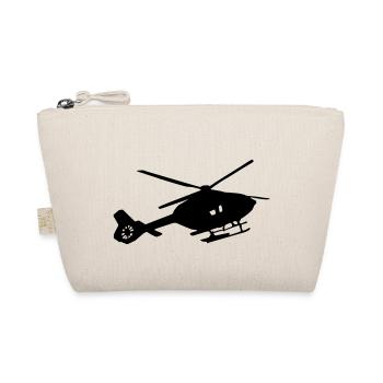 helikopter silhouette - Bio-Täschchen - Natur - Vorne