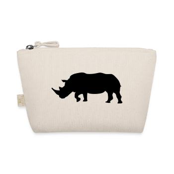 rhino silhouette design - Bio-Täschchen - Natur - Vorne