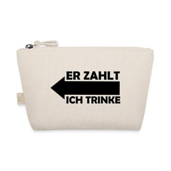 er_zahlt_ich_trinke_001 - Bio-Täschchen - Natur - Vorne