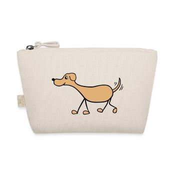 Funny Dog Drawing - Organic Pouch - nature - Front