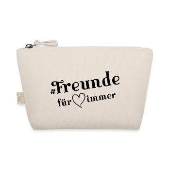 freunde für immer herz - Bio-Täschchen - Natur - Vorne