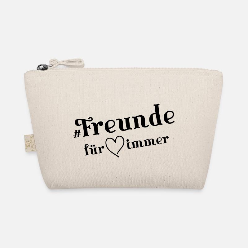 freunde für immer herz - Bio-Täschchen - Natur