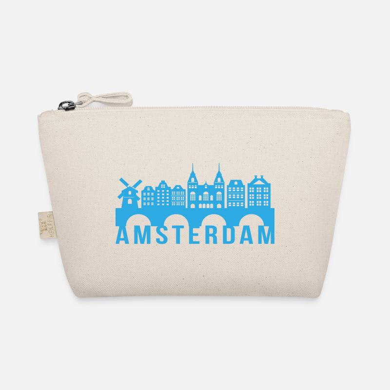 Skyline Amsterdam Holland landmark gift Organic Pouch