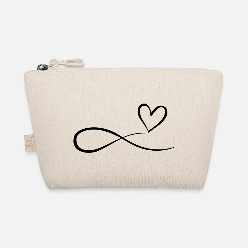 Herz Schnörkel Infinity Symbol Unendlichkeitsymbol Bio-Täschchen