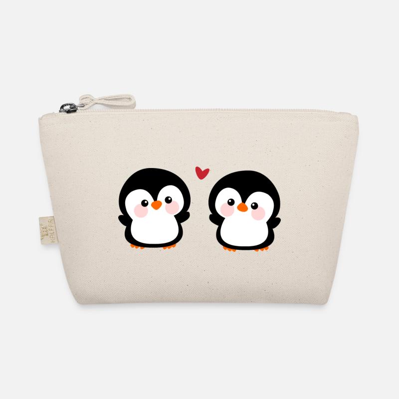 Süßes Pinguinpaar Bio-Täschchen