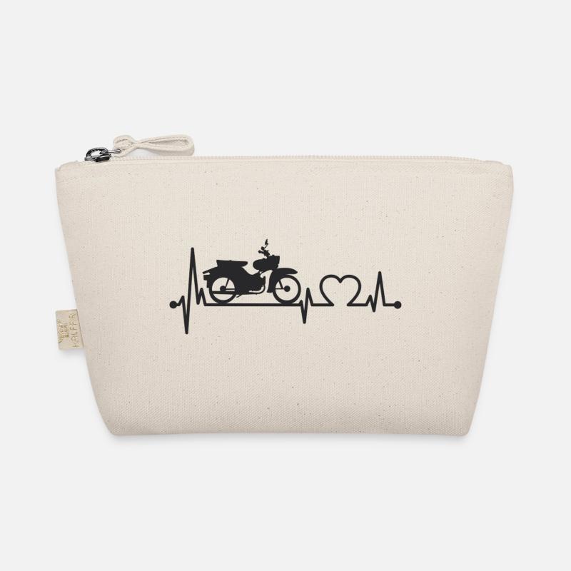 Simson Star Herzschlag schwarz - Bio-Täschchen - Natur